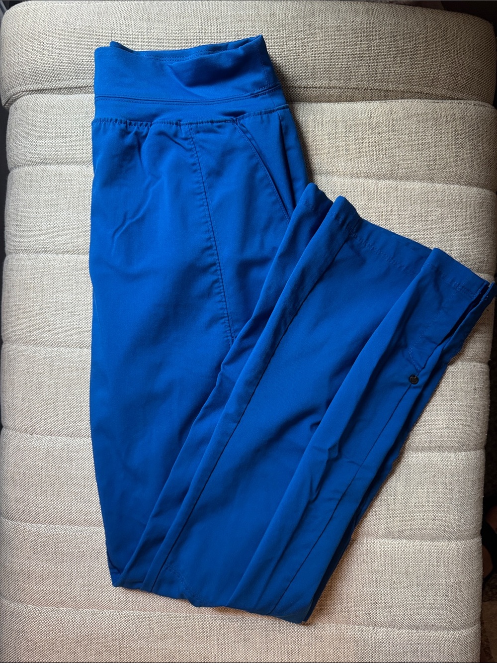 healing hands Women's Boot Cut Scrub Pants in Royal Blue